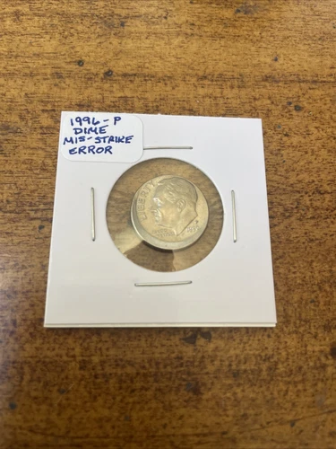 1996 - P Roosevelt Dime OFF CENTER O/C (Approx. 30%) ERROR GEM BU RARE - Picture 1 of 2