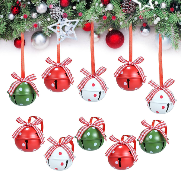 Weihnachtsglocken Set 24 StüCk Festliche Baumdeko In Rot Weiß GrüN Mit AufhäNgun-image
