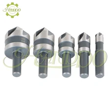 5-Piece Countersink Drill Bit Set For Metals Wood And Plastic HSS