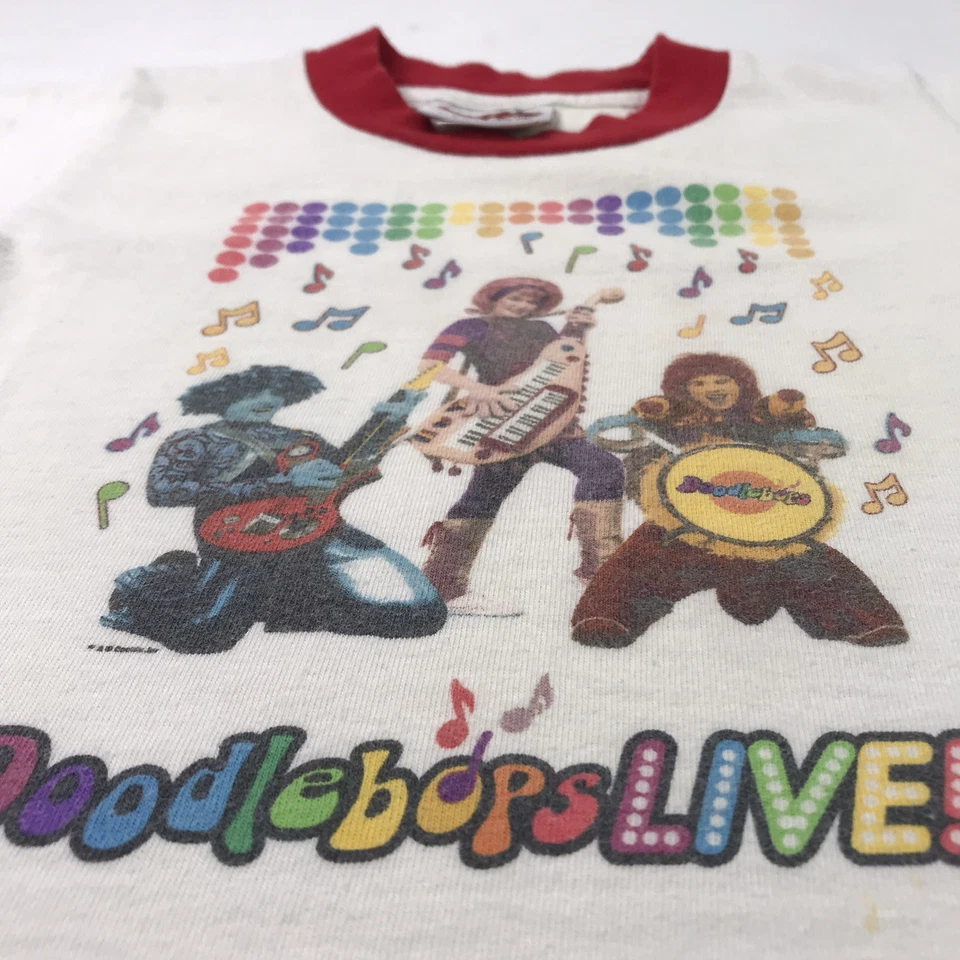 SUPER RARE Vtg Y2K Disney DOODLEBOPS Live Tour Concert T-Shirt Youth Kids Sz XS - Image 3 of 4