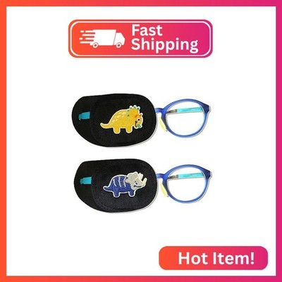 Astropic 2Pcs Eye Patches for Kids | Boys Dinosaur Eye Patch for Glasses | Medic