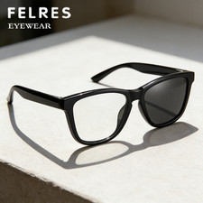 Square Sports Photochromic Reading Glasses Men Outdoor Photochromic Gray Glasses