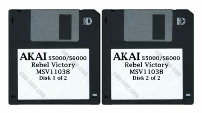 Akai S5000 / S6000 Set of Two Floppy Disks Rebel Victory MSV11038