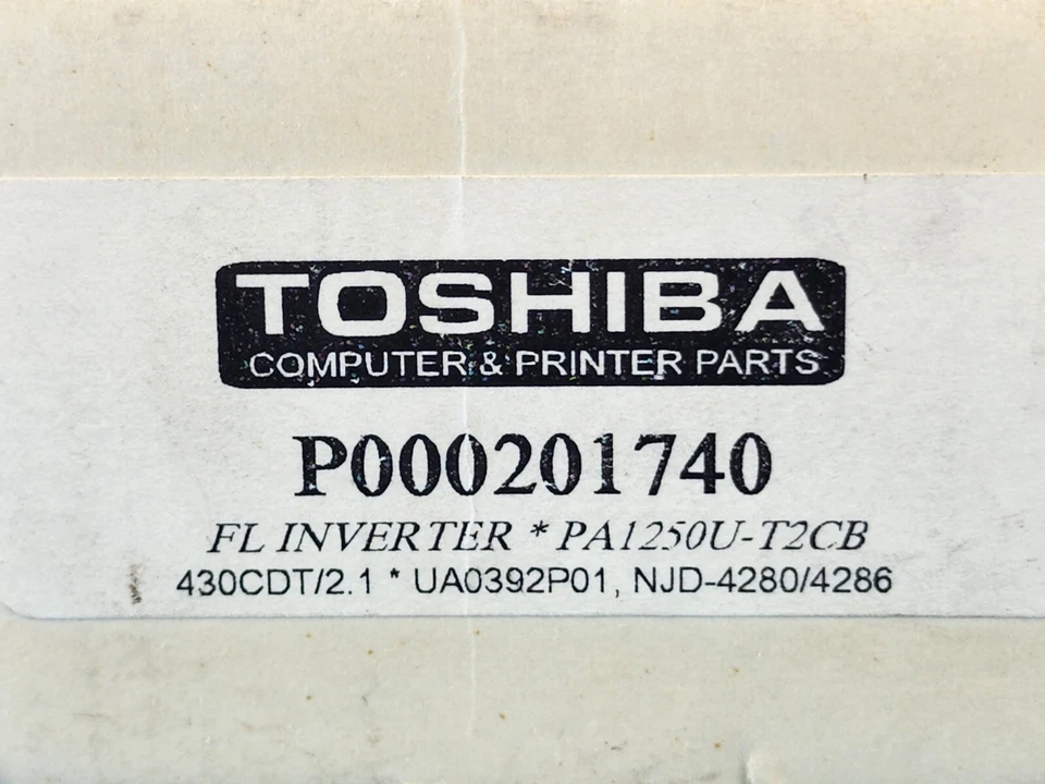 NUEVA placa inversora Toshiba P000201740 FL PA1250U-T2CB, 430CDT/2.1, UA0392P01 Foto 2 de 4