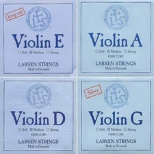Larsen 4/4 Violin String Set Medium Gauge with removable Ball End- E