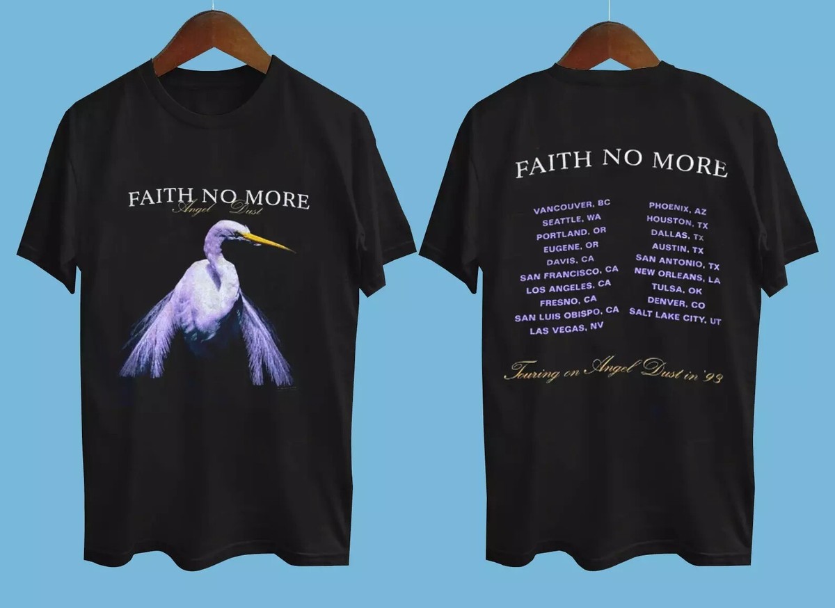 T-shirt Faith No More Angel Dust – Noir – Manches Courtes – Col Rond – S-5XL CC411