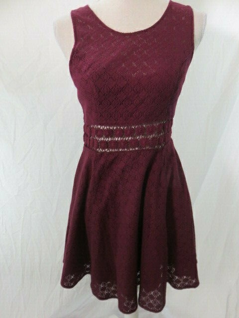 knee length dresses for ladies Free People Fuschia Sequin Lace Mini Dress (Sz2) – The Thrifty Hippy main image 1