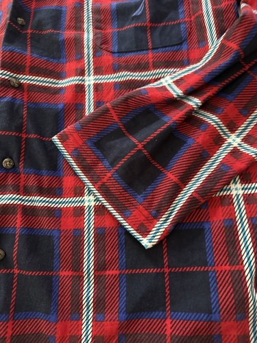 Men’s NAUTICA Intimates Red Plaid Sleepwear Sleep Shirt Pajama Top Size XXL - Picture 3 of 6
