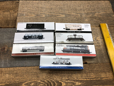 7 Reader's Digest Southern Pacific Miniature Train Cars Coal Canister Tank Stock