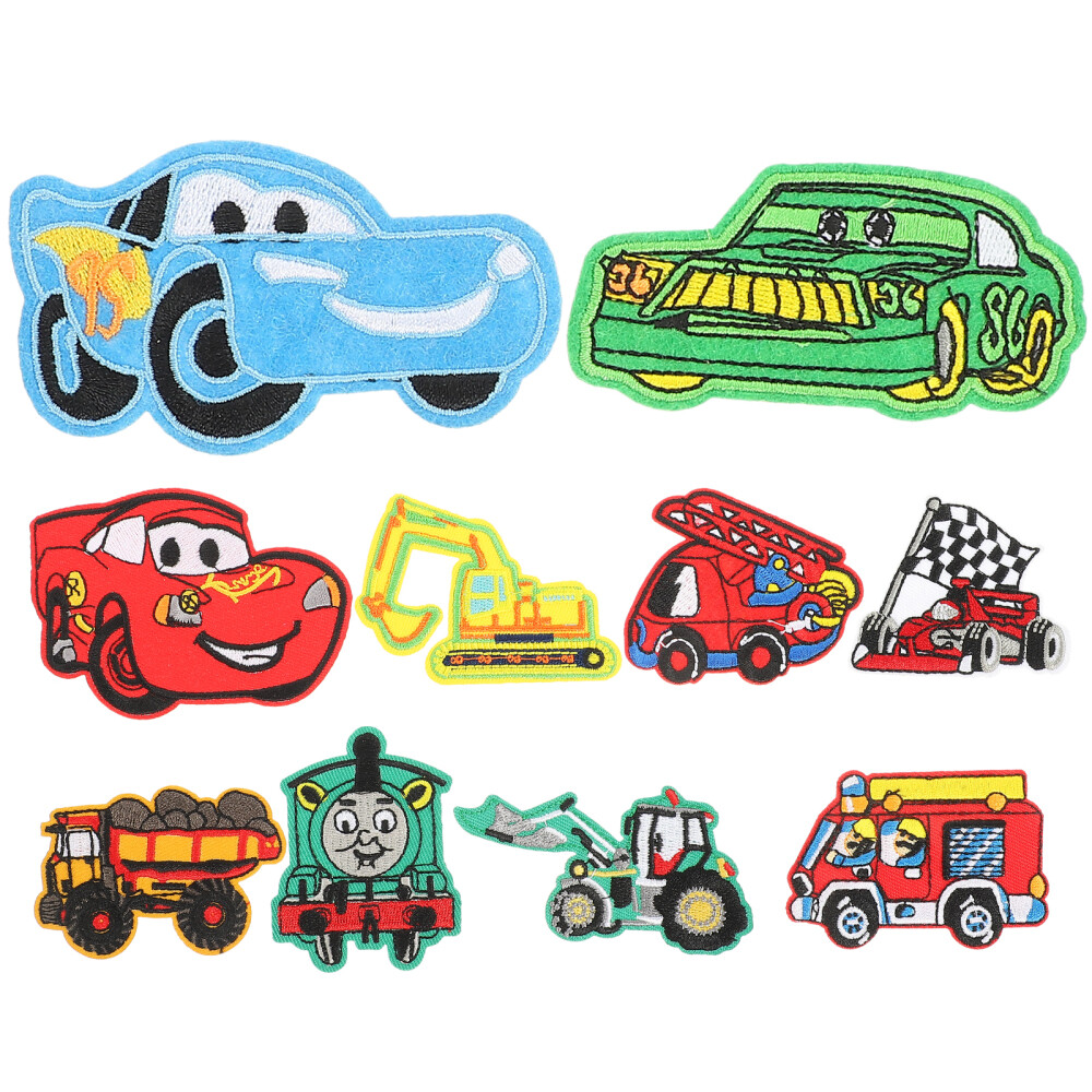 10 Pcs Child Cute Sew on Applique Stickers Decals for Cars DIY Patches