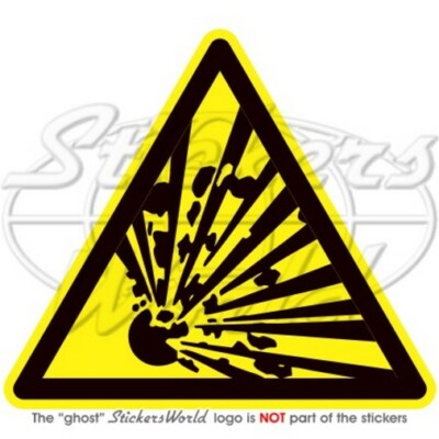 EXPLOSIVE Warning Safety Sign Explosion Danger, 100mm Vinyl Aufkleber