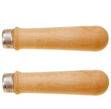 2 x Feilenheft 9.5 - 15.5 cm Feilengriff Feilen Raspel Mei&szlig;el Holzgriff 2 St&uuml;ck
