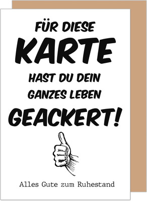 Edition Seidel Premium Glückwunschkarte Zum Ruhestand Mit Umschlag. Grußkarte Bi