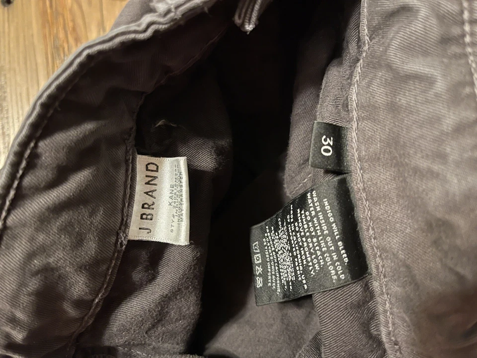 Брюки J BRAND 240916M336 Kane стандартного покроя прямые темно-коричневые серые - мужские 30x33 - Изображение 4 из 4