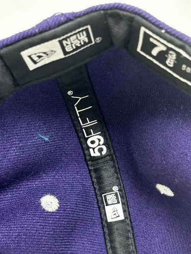 New York Yankees Fitted Hat New Era 59Fifty Purple/Yellow 7-3/8 - Picture 6 of 6
