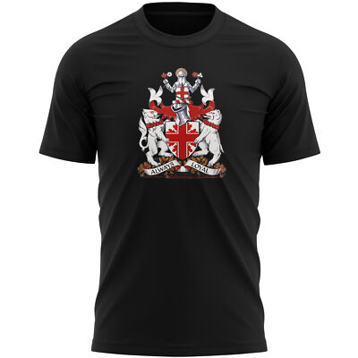 St Georges Day Mens T Shirt Coat of Arms Slogan George's Him 23rd April