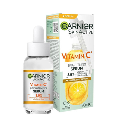 Garnier SkinActive Serum gegen dunkle Flecken, Gesichtsserum mit Vitamin C