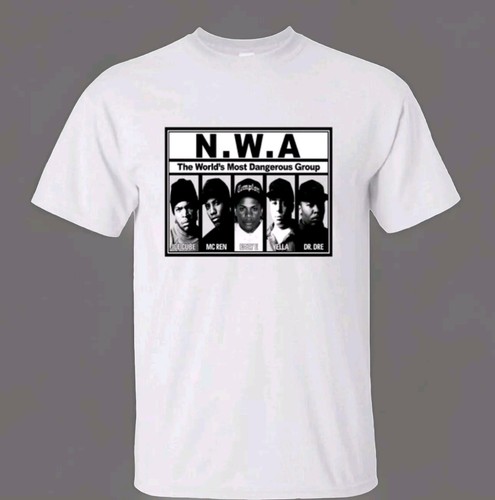 N.W.A. Band T-Shirt The World's Most Dangerous Group Gildan White Size Small