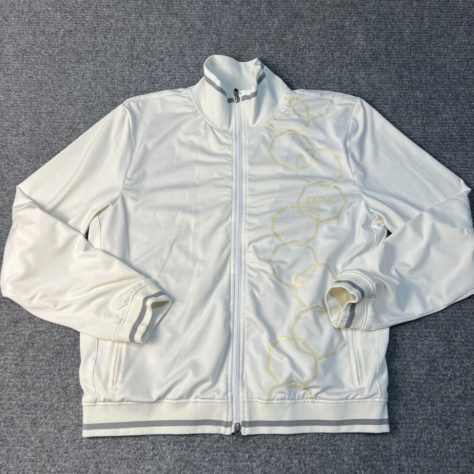 UFC Jacket Mens Large White Full Zip Performance Legends Inside Special Edition - Image 2 of 4