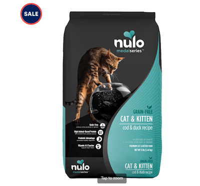 Nulo MedalSeries Grain-Free Cod & Duck Dry Cat & Kitten Food, 12 lbs.