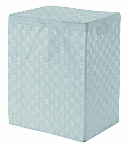 Compactor Tex Cesto Portabiancheria Quadrato Con Coperchio, Bianco, Tessuto Con 