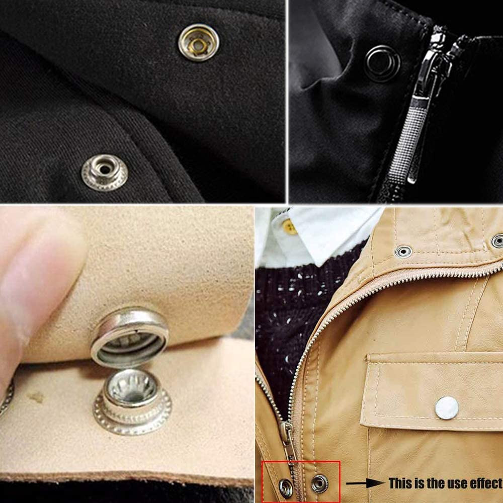 25 Sets Snap Fastener Kit,Snaps Button Tool Stainless Steel for Marine Boat Canv