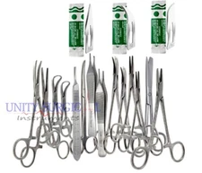 44 Pcs Suture Set Kit Surgical Veterinary Instruments
