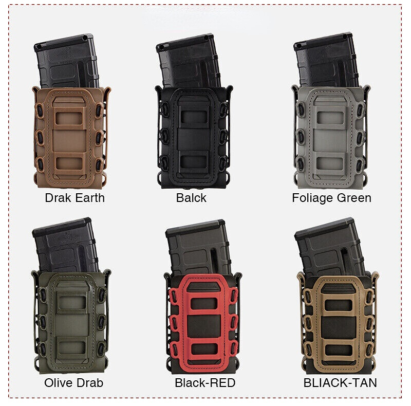 5.56 7.62mm Molle Tactical Pistol Magazine Pouch Fastmag Hard Shell Holster-image