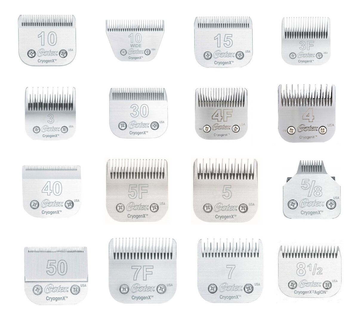 Steel Oster Cryogenx Series Clipper Blades High Quality Dog Steel Oster Cryogenx Series Clipper Blades High Quality Dog