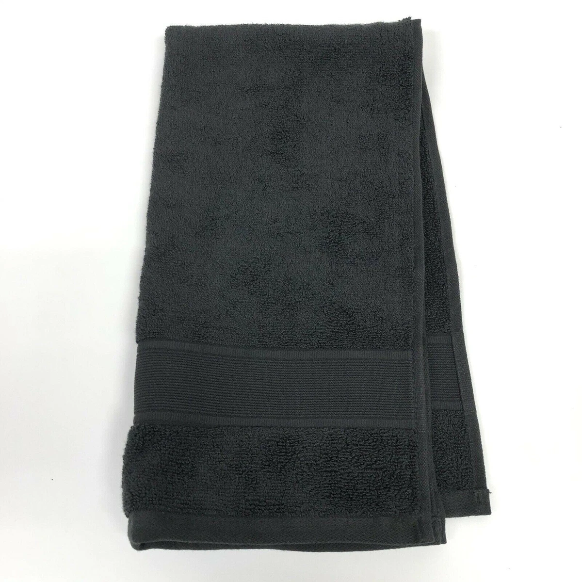 Ralph Lauren Sanders Cotton Solid 16 x 30 Black Hand Towel New Bathroom