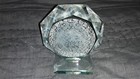 Volcanic Glass Paperweight Mayan Aztec Calendar Etched Glass — photo 1