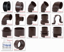 Polypipe 40mm Solvent Weld Waste Fittings in Brown (actual size 43mm)