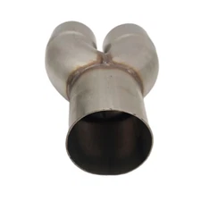 2-1 Stainless Exhaust Merge Collector Dual 3" ID Inlet to Single 3" OD Outlet