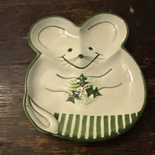 Mouse Candy Dish Los Angeles Pottery Laurie Gates 1996 Trinket Ceramic Signed