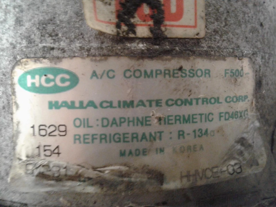 Used A/C Compressor fits: 2000 Kia Sephia from 5/17/99 Grade A - Image 2 of 4