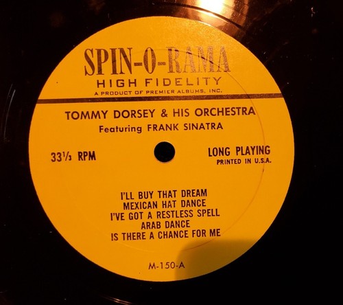 Tommy Dorsey Frank Sinatra LP Spin-O-Rama M-150 Big Band Swing Jazz Vinyl - Picture 6 of 6