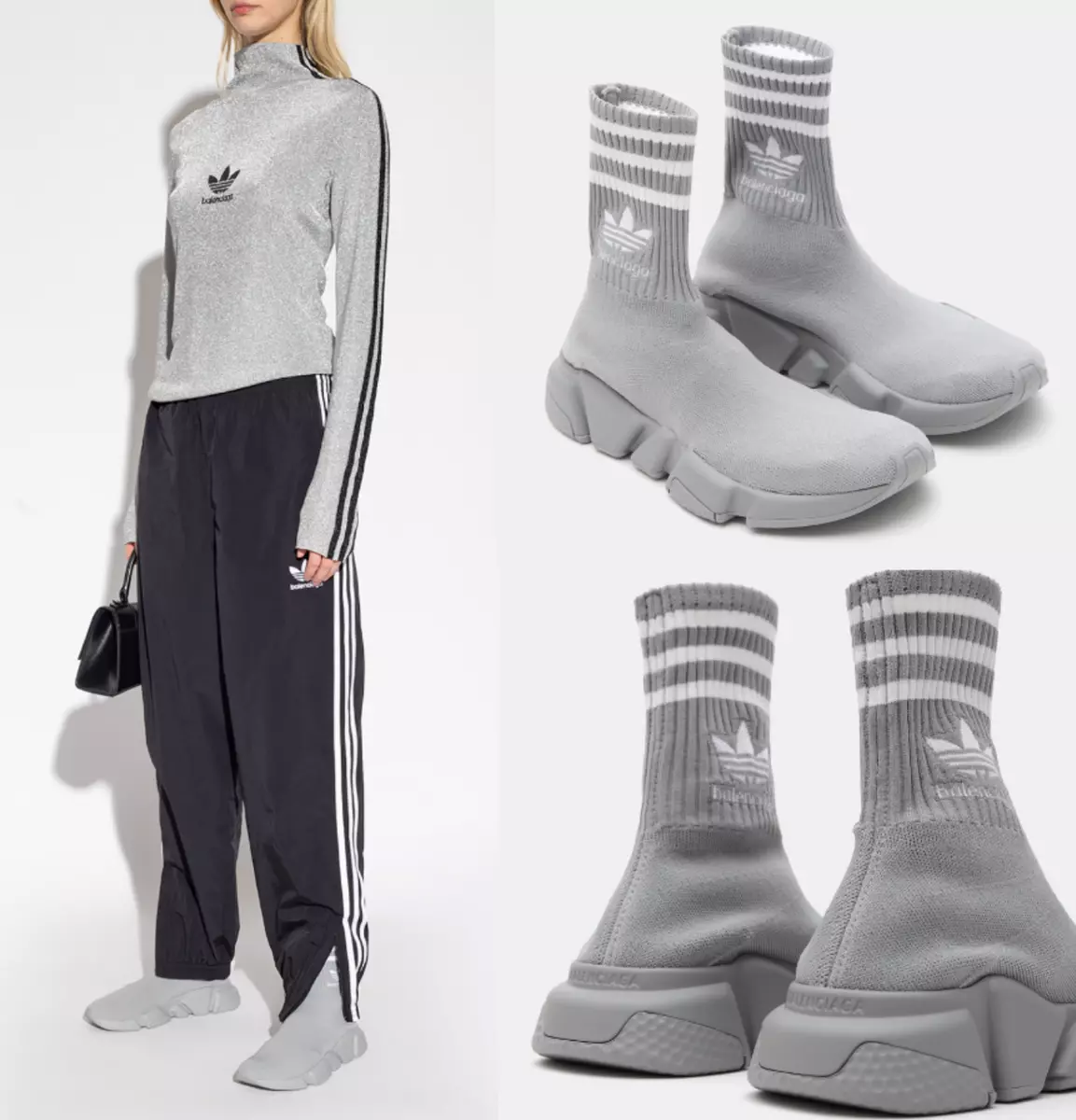 Balenciaga X Adidas Speed Lt Unisex Knit Sock Trainers Shoes