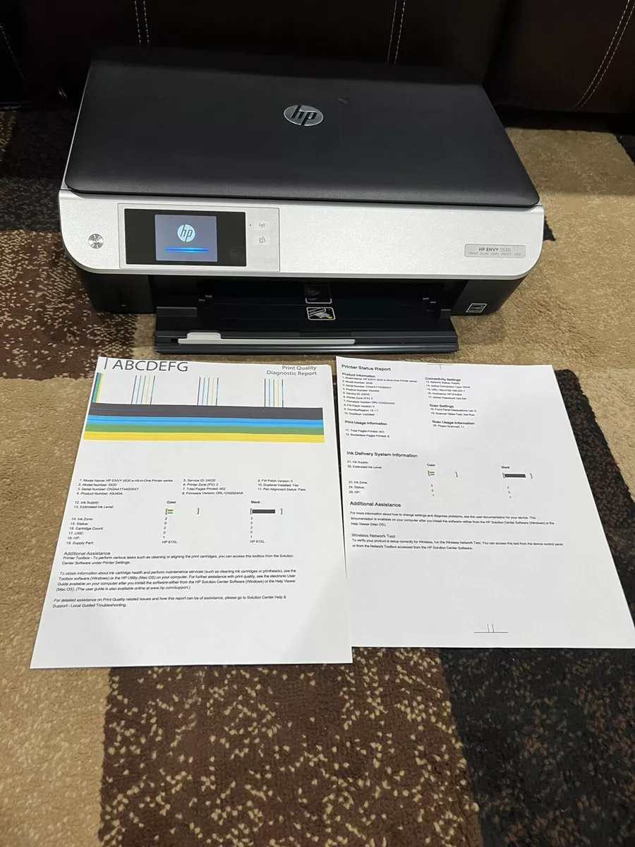 HP Envy 4500 Wireless All-In-One Photo Inkjet Printer Copy Scan W/ Ink  Working