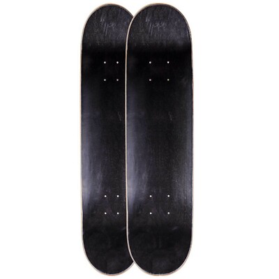 2 x Cal 7 Blank Maple 7.75'' Skateboard Deck Black/ Black color 