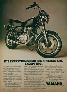 1980 Yamaha XS400 Special Beauty Beautiful Special Vintage Print Ad SI10