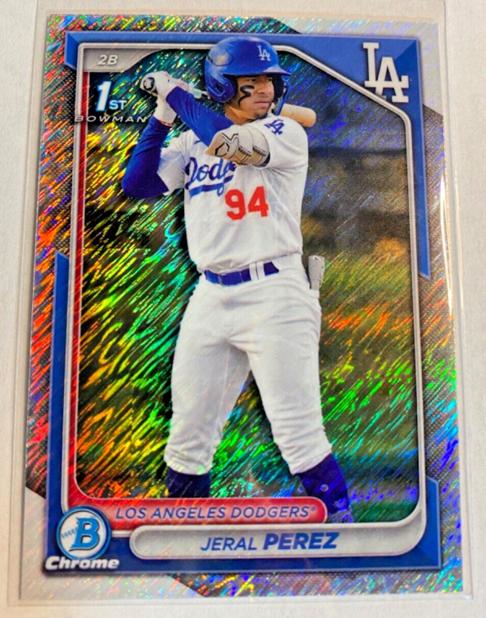 2024 Bowman Chrome 1st Prospect SHIMMER REFRACTOR Jeral Perez Dodgers BCP-158