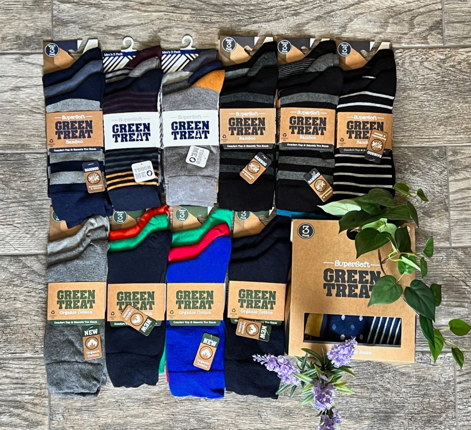 Green Treat Men's Bamboo Cotton Cosy & Outdoor Socks (choose) NEW! FREE SHIPPING
Opens in a new wind