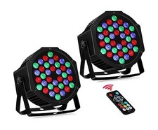 36LEDs Par Lights Battery Powered - RGB 36W Stage Par Light 2 Pack Sound Acti...
