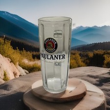 Taza de cerveza Paulaner vidrio acanalado Munich .5 Lt 7.25" Steiner "Mass" jarra jarra