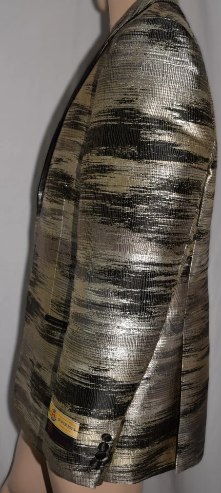 Pallini Blazer Mens Size 3XL Metallic Sport Coat Jacket 'Slim Fit' MSRP $359 NWT - Image 2 of 4