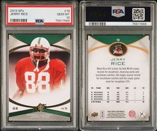 PSA 10 2013 SPx #19 Jerry Rice Mississippi Valley State Delta Devils POP6