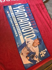 LA Dodgers Yoshinobu Yamamoto Fan Towel Flag Sign 2025 MLB Tokyo Series Japan