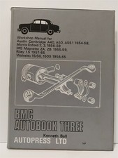 Workshop Manual Austin Cambridge, Morris Oxford, MG, Riley, Wolseley 1954-65