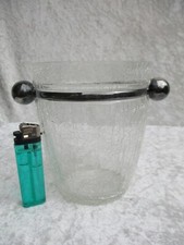VINTAGE !!!  QUIST ???? - Glas - Craquele Glas - Eisw&uuml;rfel Beh&auml;lter - 70 er - !!
