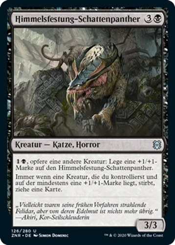 Magic the Gathering - Himmelsfestung-Schattenpanther - ZNR-DE126 MtG NM - Bild 1 von 1